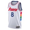 Dres Philadelphia 76ers Paul George Nike 2024-25 City Edition Bijela Swingman
